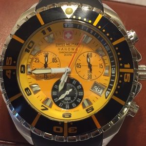 Rare Swiss Military Hanowa Chronograph SS 20 ATMWR